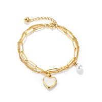 Simple Style Heart Shape Stainless Steel Plating 18k Gold Plated Bangle sku image 2