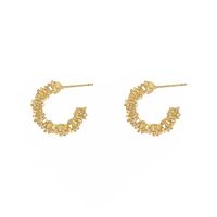 1 Pair Elegant Retro C Shape Plating Copper Gold Plated Ear Studs main image 3