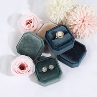 Elegant Glam Solid Color Flannel Jewelry Boxes main image 2