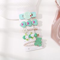 Fashion Round Starfish Alloy Handmade Inlay Rhinestones Pearl Hair Clip 1 Set sku image 42