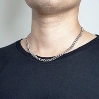 Casual Simple Style Geometric Titanium Steel Men's Necklace main image 1