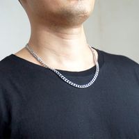 Casual Simple Style Geometric Titanium Steel Men's Necklace sku image 6