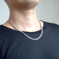 Casual Simple Style Geometric Titanium Steel Men's Necklace sku image 9