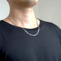 Casual Simple Style Geometric Titanium Steel Men's Necklace sku image 3