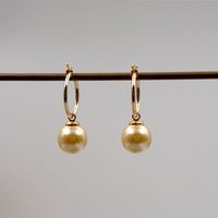 Elegant Simple Style Geometric Imitation Pearl Titanium Steel Copper Plating Earrings Necklace sku image 12