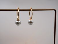 Elegant Simple Style Geometric Imitation Pearl Titanium Steel Copper Plating Earrings Necklace sku image 7