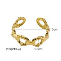 304 Stainless Steel 14K Gold Plated Basic Simple Style Plating Geometric Letter Flower Open Rings sku image 15