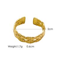 304 Stainless Steel 14K Gold Plated Basic Simple Style Plating Geometric Letter Flower Open Rings sku image 11
