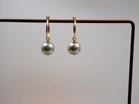 Elegant Simple Style Geometric Imitation Pearl Titanium Steel Copper Plating Earrings Necklace sku image 11