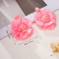 1 Pair Elegant Flower Raffia Iron Drop Earrings sku image 5