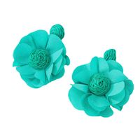 1 Pair Elegant Flower Raffia Iron Drop Earrings main image 3