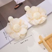 1 Pair Elegant Flower Raffia Iron Drop Earrings sku image 3