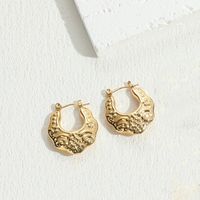 1 Pair Simple Style Classic Style C Shape Solid Color Twist Plating 304 Stainless Steel Earrings sku image 2