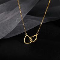 Einfacher Stil Herzform Titan Stahl Überzug Halskette Mit Anhänger main image 4