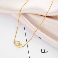 Simple Style Heart Shape Titanium Steel Plating Pendant Necklace main image 6