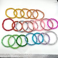 Simple Style Round Solid Color Silica Gel Unisex Buddhist Bangle main image 3