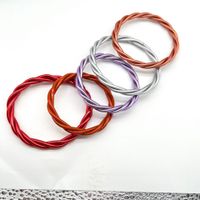 Simple Style Round Solid Color Silica Gel Unisex Buddhist Bangle main image 5
