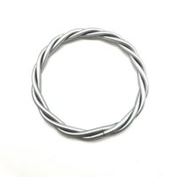 Simple Style Round Solid Color Silica Gel Unisex Buddhist Bangle sku image 6
