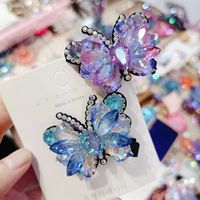 Classic Style Butterfly Crystal Diamond Hair Clip main image 4