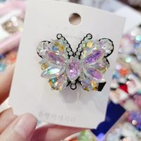 Classic Style Butterfly Crystal Diamond Hair Clip sku image 4