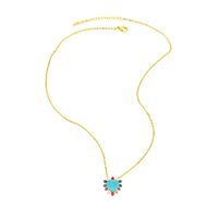 Hip-hop Simple Style Heart Shape Copper 18k Gold Plated Zircon Long Necklace Necklace In Bulk main image 6