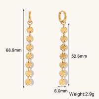 1 Pair Simple Style Geometric Plating Stainless Steel Drop Earrings sku image 1