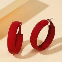 1 Pair Elegant Lady Geometric Solid Color Alloy Earrings sku image 1