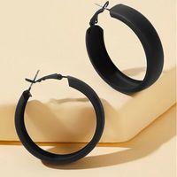 1 Pair Elegant Lady Geometric Solid Color Alloy Earrings sku image 3