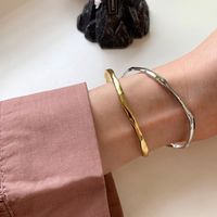 Simple Style Geometric Copper Plating Cuff Bracelets main image 1