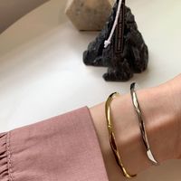 Simple Style Geometric Copper Plating Cuff Bracelets main image 3