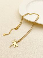 304 Stainless Steel 14K Gold Plated Casual Simple Style Plating Inlay Dragonfly Zircon main image 3