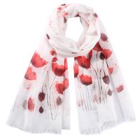 Femmes Vêtement De Rue Fleur Polyester Impression Foulard main image 3