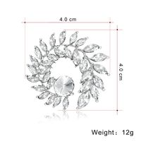 Lady Leaf Alloy Plating Inlay Artificial Crystal Unisex Brooches main image 5