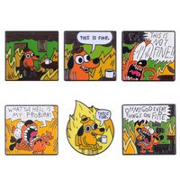Cartoon-stil Tier Legierung Einbrennlack Überzug Unisex Broschen main image 2