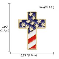 Ethnic Style Cross National Flag Zinc Alloy Enamel Unisex Brooches main image 2