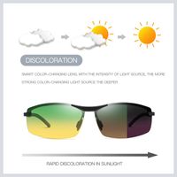 Casual Streetwear Gradient Color Tac Square Half Frame Men's Sunglasses main image 2