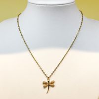 304 Stainless Steel 14K Gold Plated Casual Simple Style Plating Inlay Dragonfly Zircon sku image 1