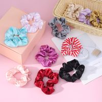 Women's Simple Style Waves Imitated Silk Rib-knit Hair Tie main image 1