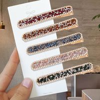 Classic Style Solid Color Rhinestone Hair Clip main image 5