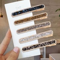 Classic Style Solid Color Rhinestone Hair Clip main image 4