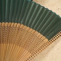 21cm Bamboo Silk Fan Wholesale Women's Archaic Folding Fan Tassel 6-inch Scenic Spot Travel Photo Fan Wholesale main image 3