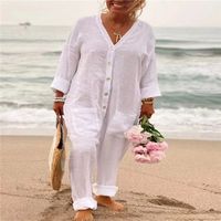 Women's Daily Casual Solid Color Full Length Pocket Jumpsuits main image 2