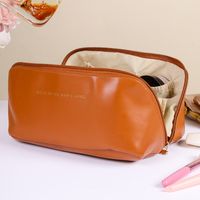 Women's All Seasons Pu Leather Solid Color Elegant Basic Square Zipper Cosmetic Bag sku image 3