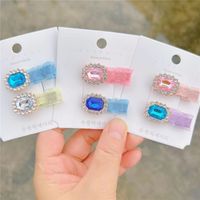 Casual Solid Color Alloy Diamond Hair Clip main image 1