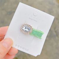 Casual Solid Color Alloy Diamond Hair Clip sku image 1