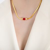 Elegant Luxurious Geometric Titanium Steel Plating 18k Gold Plated Bracelets Necklace main image 5