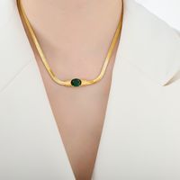 Elegant Luxurious Geometric Titanium Steel Plating 18k Gold Plated Bracelets Necklace sku image 8