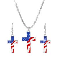 Style Ethnique Drapeau National Alliage Femmes Des Boucles D'oreilles Collier sku image 1