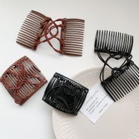 Simple Style Solid Color Plastic Insert Comb main image 5