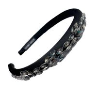 Elegant Simple Style Solid Color Cloth Inlay Rhinestones Hair Band main image 5
